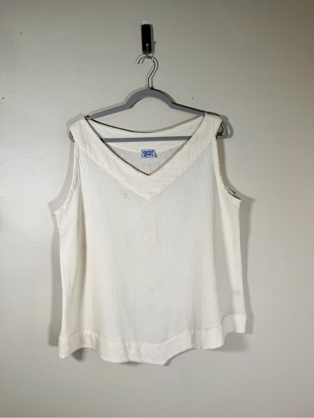 Oh My Gauze! Cream V-Neck Sleeveless Crop Top